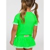 RuffleButts Toddler Girls Short Sleeve Ruffle UPF50+ Rash Guard Skirted 2-Piece - 4 of 4