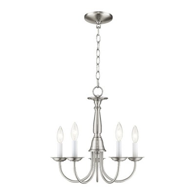 Livex Lighting Home Basics 5 - Light Chandelier in  Brushed Nickel