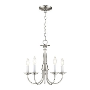 Livex Lighting Home Basics 5 - Light Chandelier in  Brushed Nickel - 1 of 2