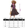 Coolmee Women Smocked High Waist Cross V Neck Ruffled Short Sleeve Layered Midi Dress - 4 of 4