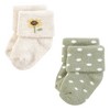 Hudson Baby Infant Girl Cotton Rich Newborn and Terry Socks, Sunflower - image 3 of 4