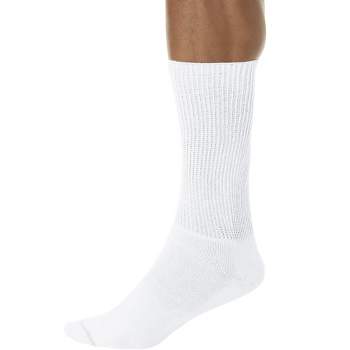 KingSize Men's Big & Tall Diabetic Crew Socks with Extra Wide Footbed