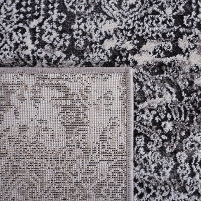 Amelia Grey and Charcoal Abstract Square Area Rug