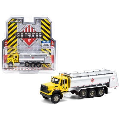 2018 International WorkStar Tanker Truck Yellow and Silver "PennDOT" "S.D. Trucks" Series 12 1/64 Diecast Model by Greenlight