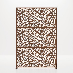 SpassWay 72"H 47"W Outdoor Metal Garden Trellis Privacy Screen Lattice Panel Indoor Room Divider - 1 of 4