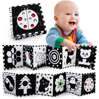 Black and White Baby Toys, Tummy Time High Contrast Newborn Toys 0-3 Months, Visual Stimulation Montessori Sensory Toy