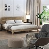 Galano Payne Luxe Platform Bed with Headboard in Oslo Oak, Black Oak, Concrete Gray, Dusty Gray Oak, Knotty Oak, Amber Walnut - 3 of 4