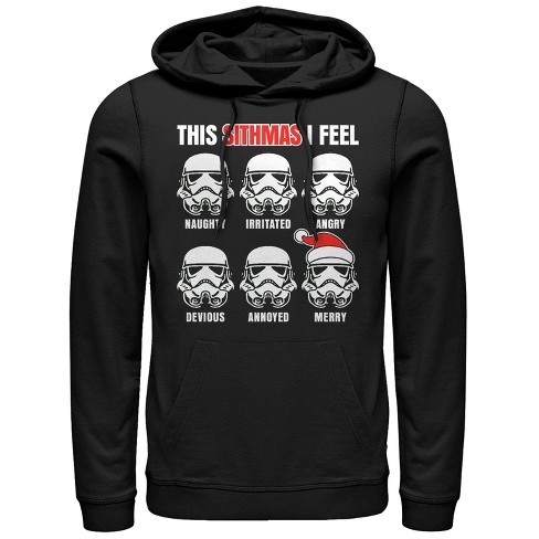 Men s Star Wars Christmas Sithmas Stormtroopers Pull Over Hoodie