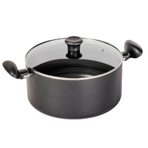 T-Fal Simply Cook 8.5qt Nonstick Wide Stock Pot with Lid Black - 1 of 4