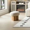 NicBex Modern 17.3" Round Ottoman Small Footstools with Wood Frame for Bedroom and Living Room - 4 of 4