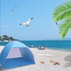 Naysaye Camping Tents 1 Person Tent with Silver Coated Fabric and Fiberglass Rods Portable for Outdoor Activities, Blue - 2 of 4