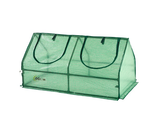 Compact Outdoor Seed Starter Greenhouse Cloche With Pe Protection Cover For Protected Gardening - Green - Ogrow