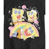 Girls' - Spongebob Squarepants - Cute Face Rainbow Fitted Short Sleeve Graphic T-Shirt - 2 of 4