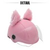 Unique Bargains Universal Bicycle Motorcycle Helmet Decoration Accessory White Pink 1 Pair - 3 of 4