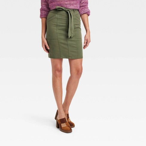 Green pencil outlet skirt xs