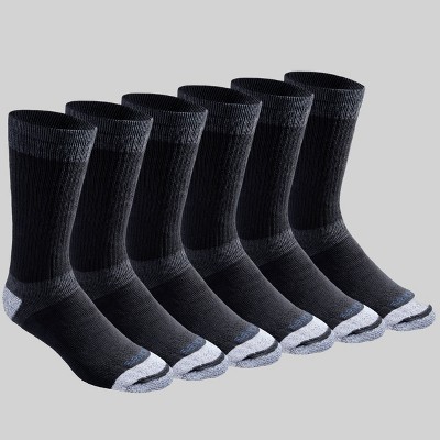 Dickies Men's Dri-Tech Max Cushion Crew Socks - Black 6-12