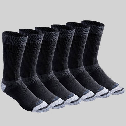 Dickies Men's Dri-tech Max Cushion Crew Socks - Black 6-12 : Target