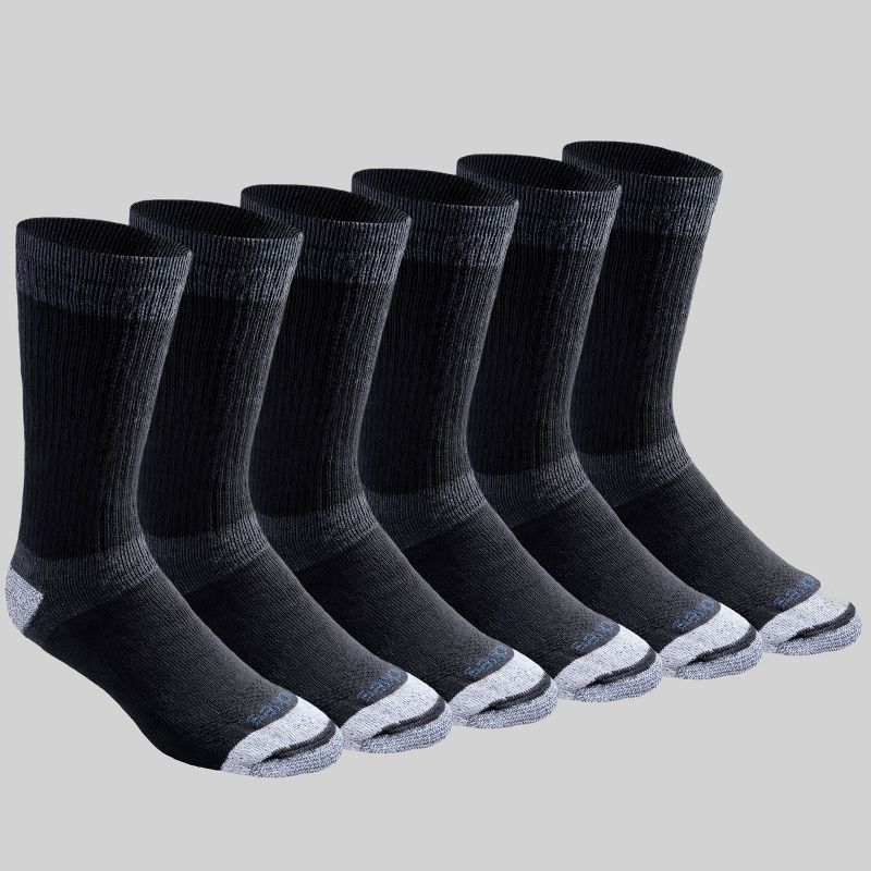 Dickies Men&#39;s Dri-Tech Max Cushion Crew Socks - Black 6-12, 1 of 8