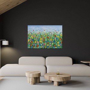 iCanvas Colorful Flower Field by Olga Tkachyk Canvas Print Wall Art - 1 of 3