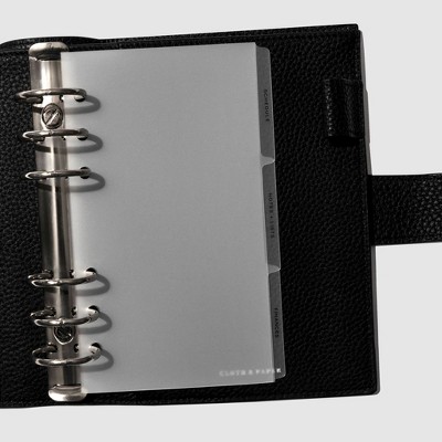 Cloth & Paper The Essentials Side Tab Planner Dividers Low Profile Black Foil