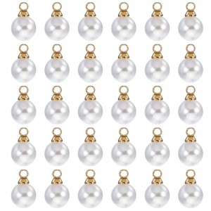 Unique Bargains Beautiful DIY Jewelry Making Faux Pearl Pendants 100 Pcs - 1 of 4