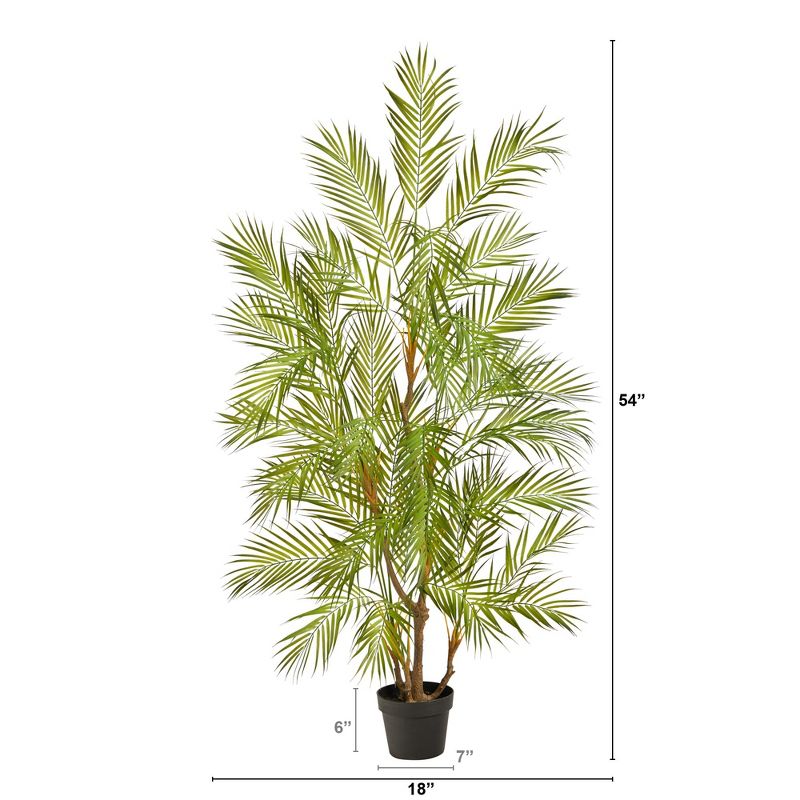 Nearly Natural 4.5-ft Areca Artificial Palm Tree, 2 of 5
