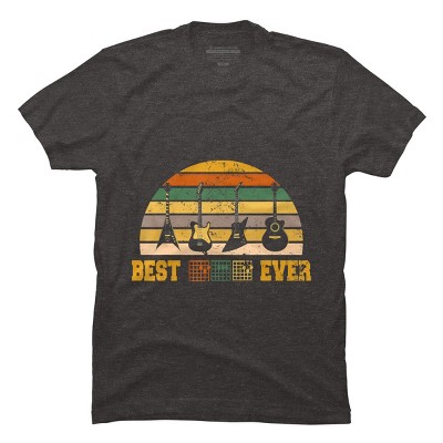Men's Design By Humans Best Guitar Dad Ever Music Guitar Chord By BaoMinh T-Shirt