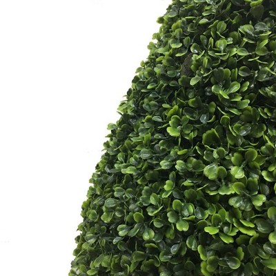 Elegant 37" UV-Resistant Plastic Boxwood Topiary in Teardrop Design