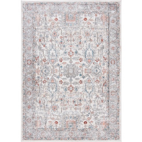 47 x 65 Ivory/Grey Polyester Rug