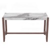 PAGED 59.8" Dining Table Rectangle Kitchen Table with Rubberwood Legs, Modern Living Room Table for 4/6 Person - 4 of 4