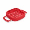 Instant Vortex Official Silicone Flippable Grill Cage for Air Fryers - Non-Stick, Heat-Resistant, Dishwasher Safe, Easy Flip Design with Handles, Red - 2 of 4