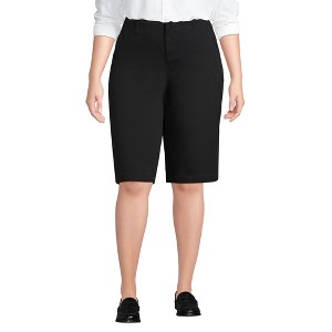Lands' End Women's Elastic Back Classic 12" Chino Shorts - 1 of 4