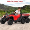 24V 4WD 6-Wheel Electric Ride On Dump Truck with Remote Control, 2 Seater Kids Dump Truck Toy for Big Kids Ages 3+ - 4 of 4