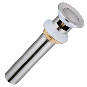 Aquaterior 1 3/8" Pop up Drain Faucet Vessel Vanity Sink Drain Stopper Brass Brushed Nickel Finish Overflow - 1 of 3