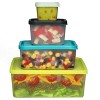 Bentology Snack Buddies - Mini Bento Snack Lunch Box w 4 Portion Control Meal Containers and Lids (Lime) - Great for Holiday & Holiday Travel - image 2 of 3