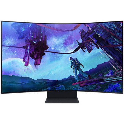 Manufacturer Refurbished Samsung Odyssey Ark 2nd Gen 55" 4K HDR 165 Hz Curved Gaming Monitor, Black