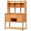 YOOCOZZ Fir Wood Outdoor Potting Bench, Garden Work Table with Hutch, Drawer and Adjustable Shelves - 3 of 4