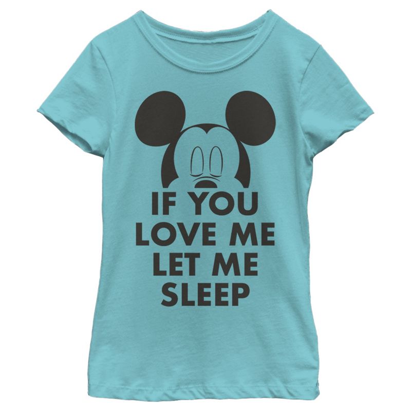 Girl's Mickey & Friends If You Love Me Let Me Sleep T-Shirt, 1 of 5