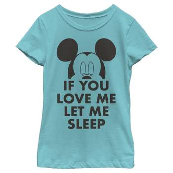 Girl's Mickey & Friends If You Love Me Let Me Sleep T-Shirt