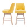 WestinTrends 26" Upholstered Swivel Counter Height Bar Stools (Set of 2) - 3 of 3