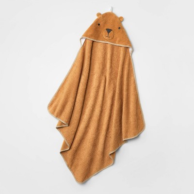 Image of Baby Bear Hooded Bath Towel - Cloud Island™ Brown