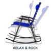 Best Choice Products Folding Outdoor Zero Gravity Rocking Lounge Chair w/ Headrest Pillow - 3 of 4