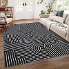 Modern Rainbow Striped Area Rug, Washable Stain-Resistant Non-Slip Throw Carpet for Living Room, Bedroom, Dining Room & Office - 4 of 4