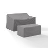 Crosley 2pc Furniture Cover Set, Loveseat and Coffee Table, Gray: Vinyl Protective Outdoor Patio Set Covers - image 4 of 4