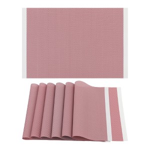 REGALWOVEN PVC Heat Resistant Washable Placemats 18" x 12" 6 Pcs - 1 of 4