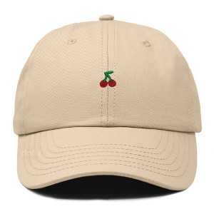 Dalix Lil Cherry Embroidered Cotton Summer Outdoor Baseball Cap Dad Hat Womens - 1 of 4