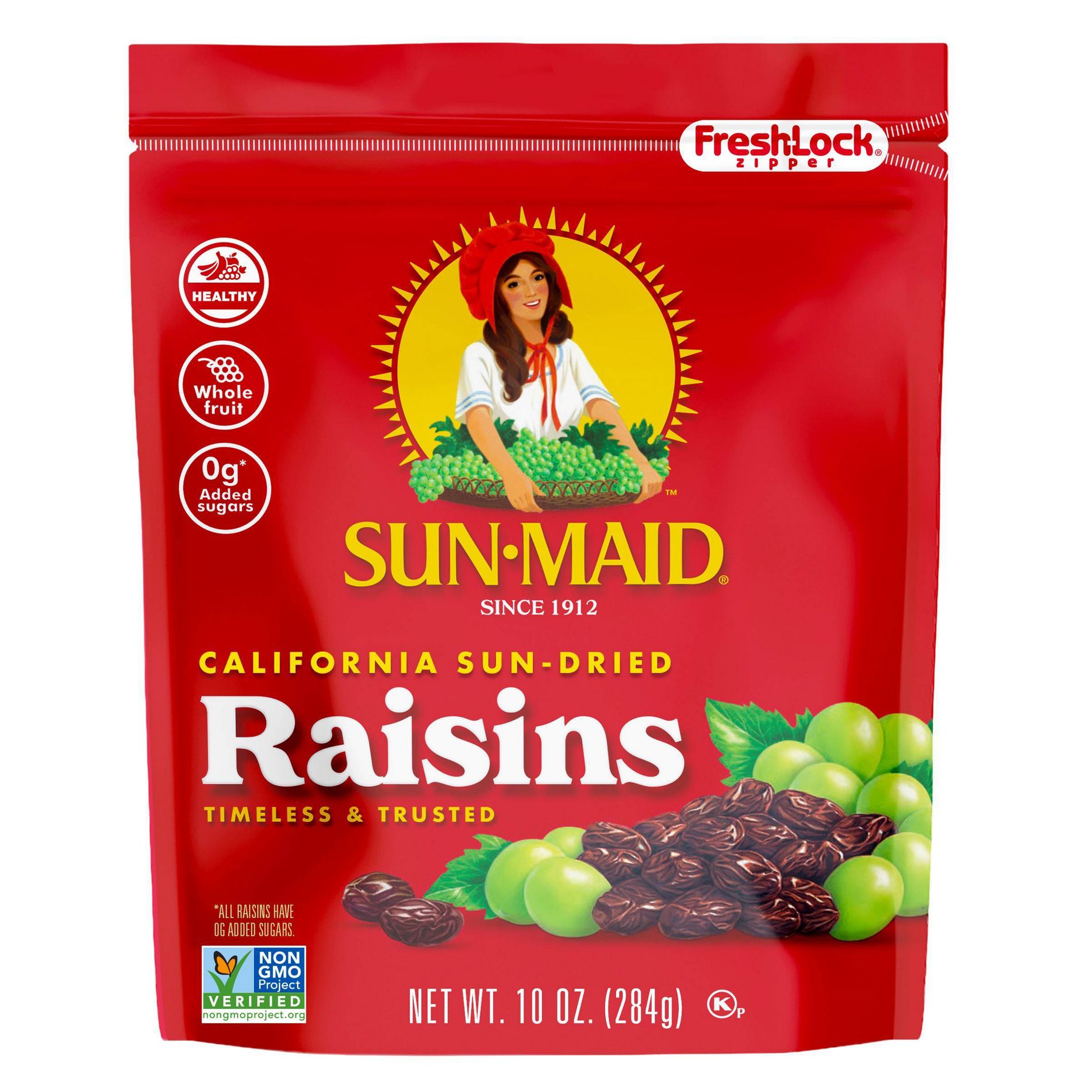Sun-Maid California Sun Dried Raisins Resealable Bag - 10oz