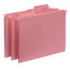 Smead FasTab  Hanging File Folder, 1/3-Cut Built-In Tab, Letter Size, Dark Pink, 9 per Pack (64014) - 2 of 4