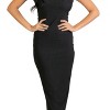 Slickblue Women's Ribbed Sleeveless Maxi Dress, Open Back Detail, Bodycon Stretch Fit, 4 Color Options, Size S-L - 3 of 4