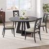 47 in Round Large Dining Table Set for 4 to 6, Farmhouse Dinner Table with Wooden Top and Legs for Home Dining Room or Living Room(No Chairs) - 4 of 4